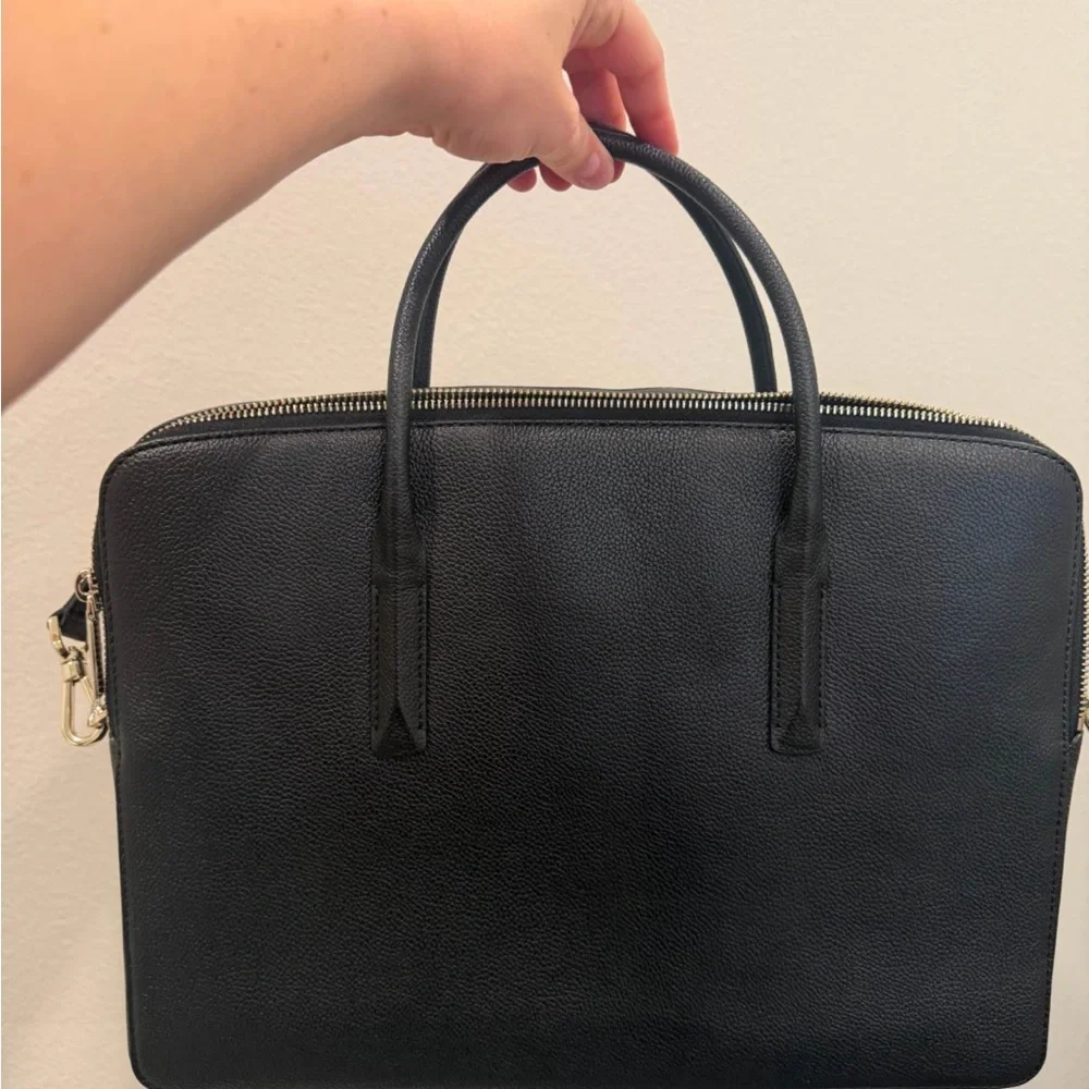 kate spade Black Leather Laptop Bag